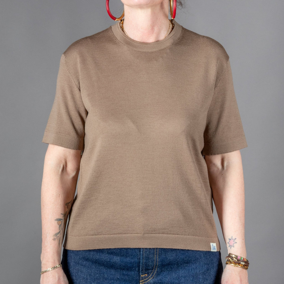 Merz b. Women's b. T-Shirt Merino Shore Sand T-Shirt British Parts Lucerne