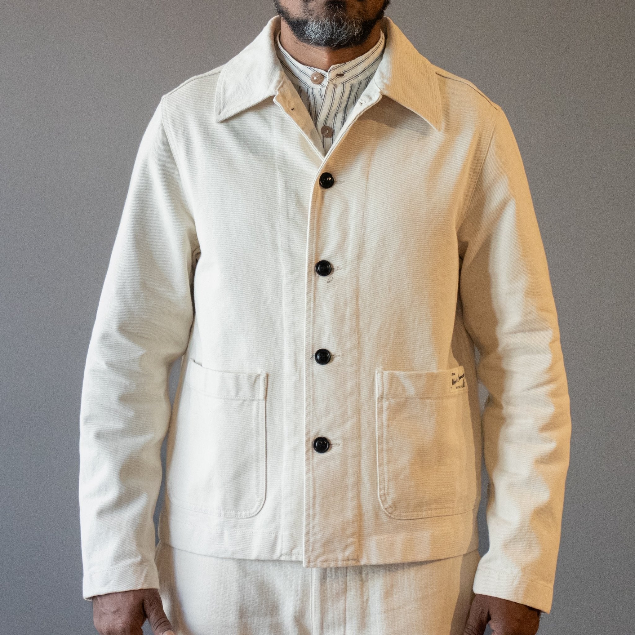 Merz b. Schwanen Cropped-Fit Jacket, Organic Cotton Broken Twill Jackets British Parts Lucerne