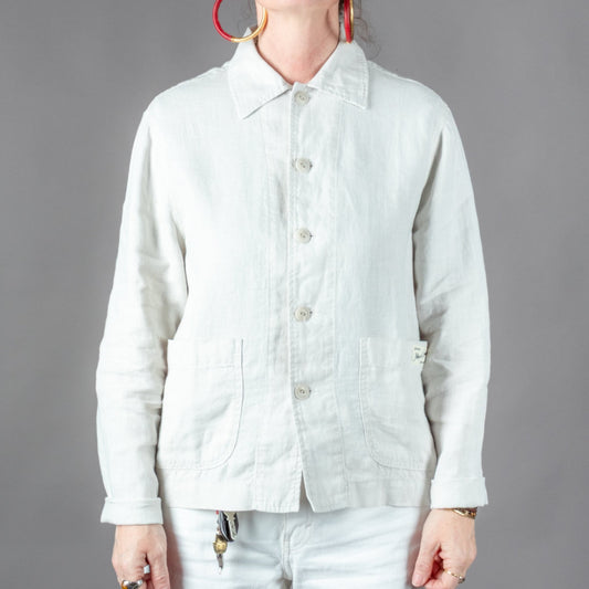 Merz b. Jacket, Organic Linen, Cropped, Light Stone Jackets British Parts Lucerne