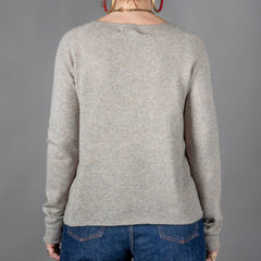 Merz b. Schwanen - Pull à col rond pour femme, coupe décontractée, motif « Faded Grain » - Pull British Parts Lucerne