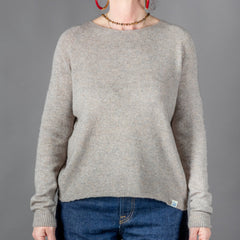 Merz b. Schwanen - Pull à col rond pour femme, coupe décontractée, motif « Faded Grain » - Pull British Parts Lucerne