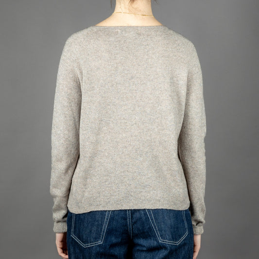 Merz b. SchwanenWomen's Rundhalspullover relaxed Fit Faded GrainPulloverBritish Parts Luzern