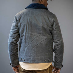 Pollux Padded Wax Jacket in Stone