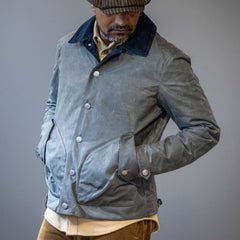 Pollux Padded Wax Jacket in Stone