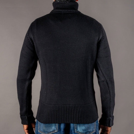 Pike Brothers1923 Turtle Neck Sweater schwarzPulloverBritish Parts Luzern