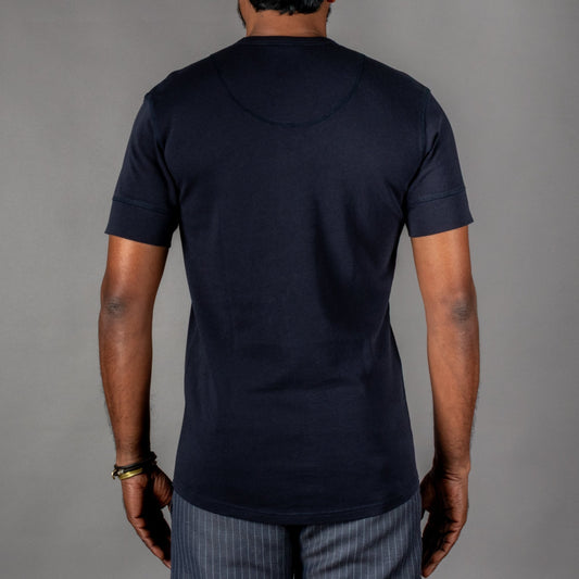 Pike Brothers 1927 Short-Sleeve Henley Shirt, Mojave Blue Henley, British Parts Lucerne