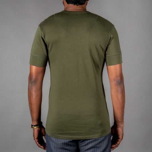 Pike Brothers1927 Henley Shirt Short Sleeve Mojave greenHenleyBritish Parts Lucerne