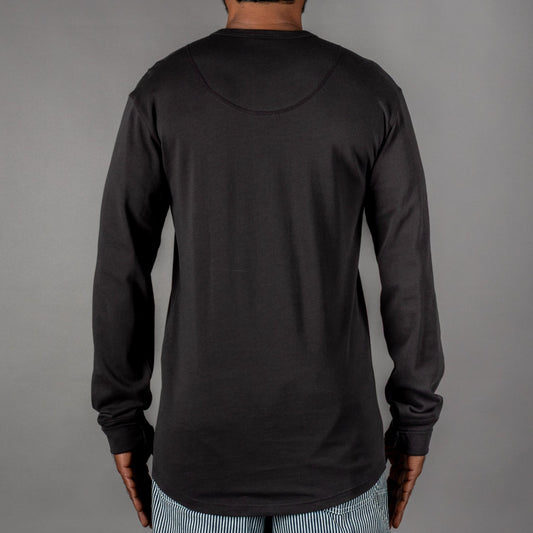 Pike Brothers1927 Henley Shirt long sleeve faded blackHenleyBritish Parts Luzern