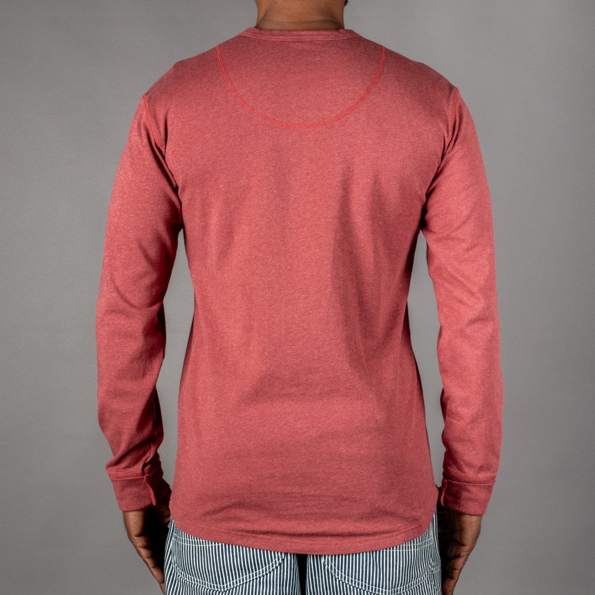 Pike Brothers1927 Henley Shirt long sleeve garnet redHenleyBritish Parts Lucerne