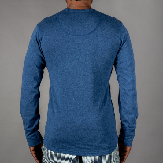 Pike Brothers1927 Henley Shirt long sleeve Indigo MelangeHenleyBritish Parts Luzern