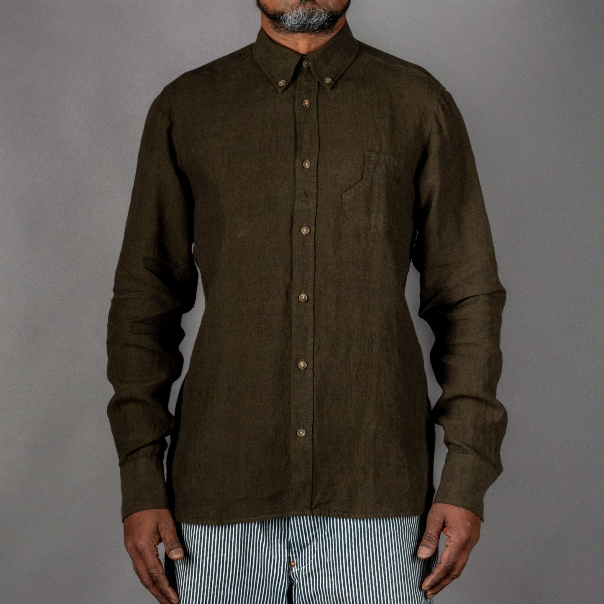 Pike Brothers 1932 Surveyor Shirt Clifden Green Shirt British Parts Lucerne