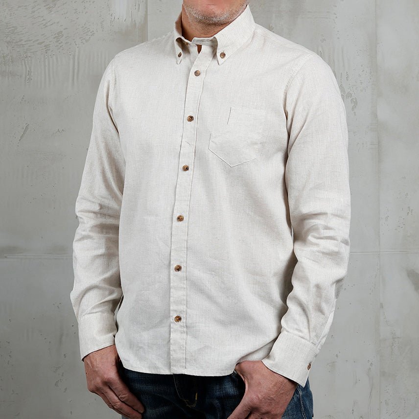 Pike Brothers1932 Surveyor Shirt Natural WhiteHemdBritish Parts Luzern