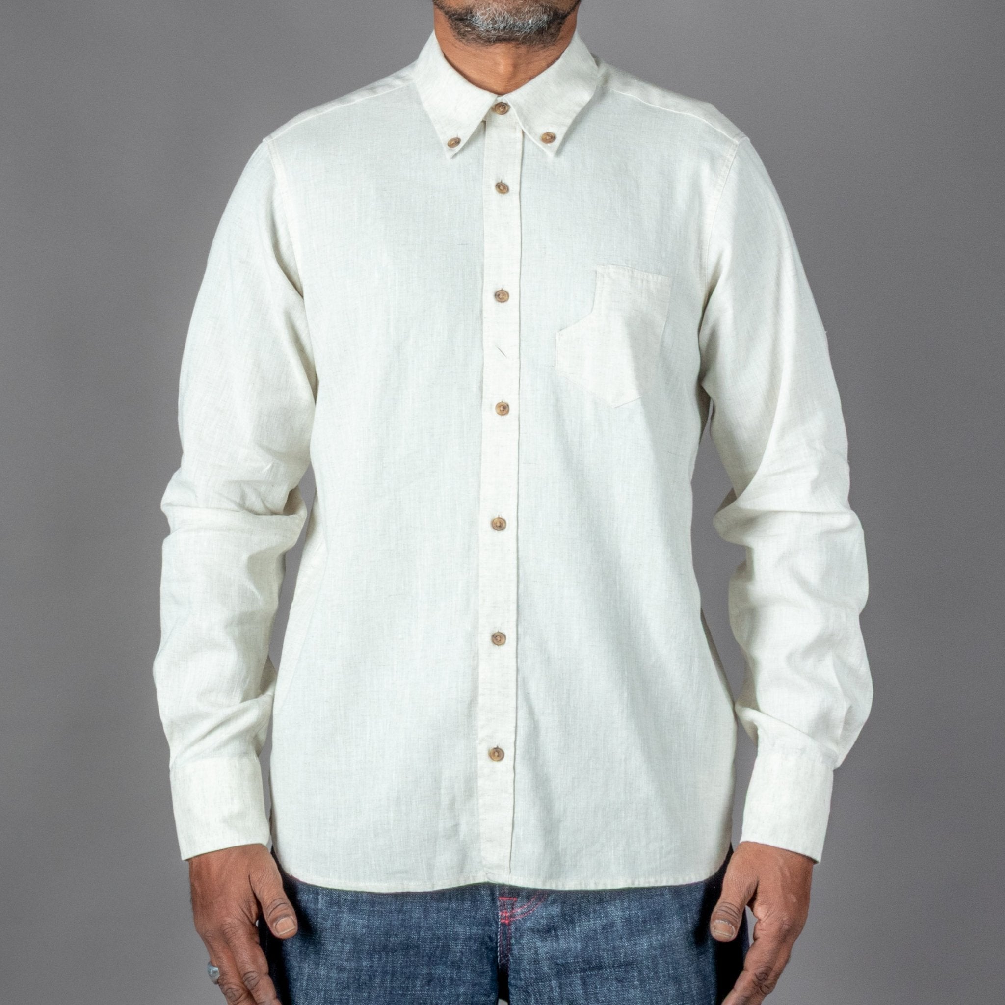 Pike Brothers1932 Surveyor Shirt Natural WhiteHemdBritish Parts Luzern