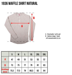 Pike Brothers1936 Waffle Shirt naturalHenleyBritish Parts Luzern