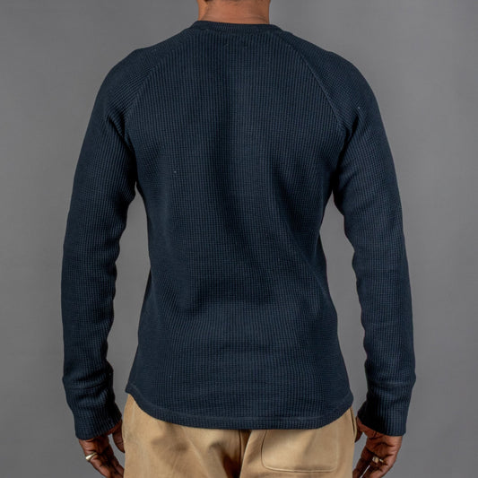 Pike Brothers1936 Waffle Shirt schwarzHenleyBritish Parts Luzern