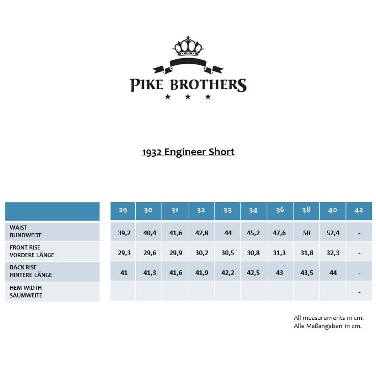 Pike Brothers1937 Engineer Short TarawaHosenBritish Parts Luzern