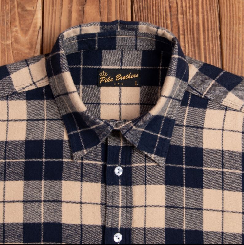 Pike Brothers1937 Roamer Shirt Flannel BlueHemdBritish Parts Luzern