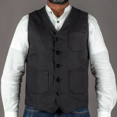 Pike Brothers1937 Roamer Vest Elephant Skin BlackWestenBritish Parts Luzern