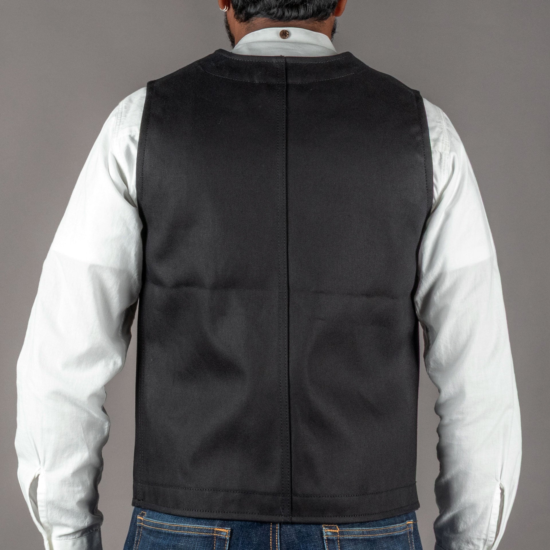 Pike Brothers1937 Roamer Vest Elephant Skin BlackWestenBritish Parts Luzern