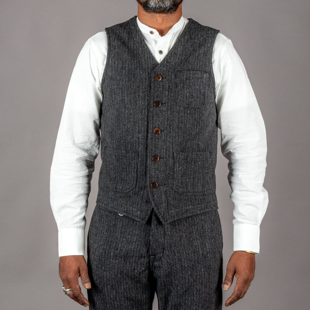 Pike Brothers1937 Roamer Vest Glasgow GreyWestenBritish Parts Luzern