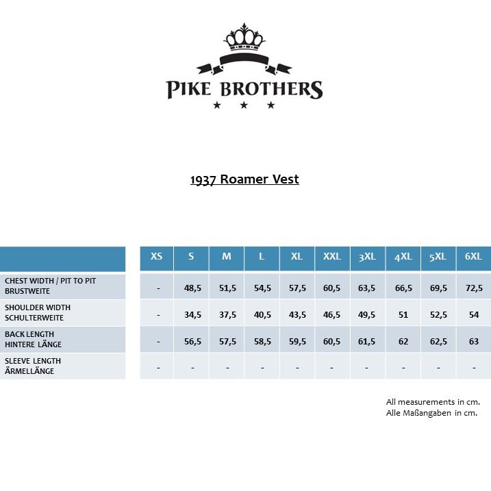 Pike Brothers1937 Roamer Vest HBT BrownWestenBritish Parts Luzern