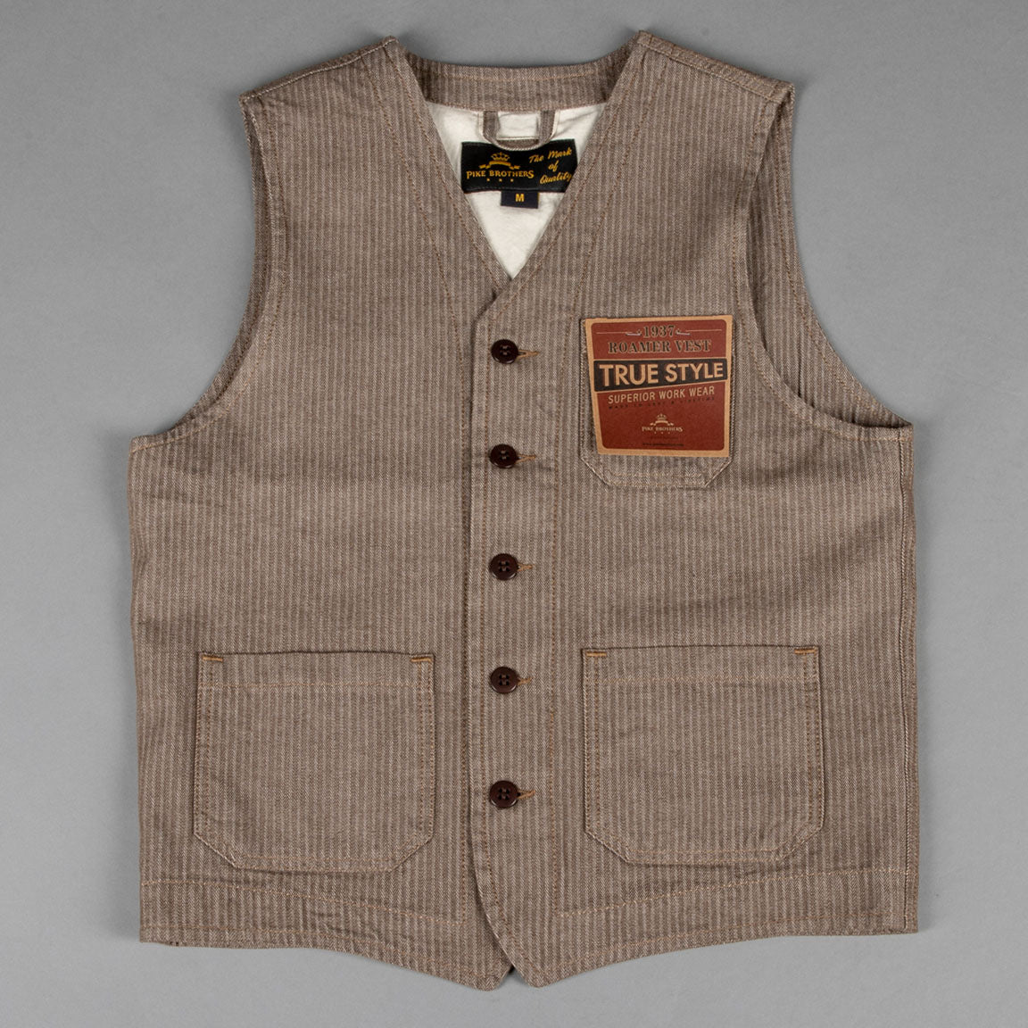 Pike Brothers1937 Roamer Vest HBT BrownWestenBritish Parts Luzern