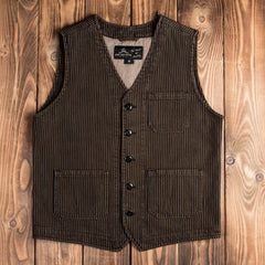 Pike Brothers1937 Roamer Vest Hickory Stripes BrownWestenBritish Parts Luzern