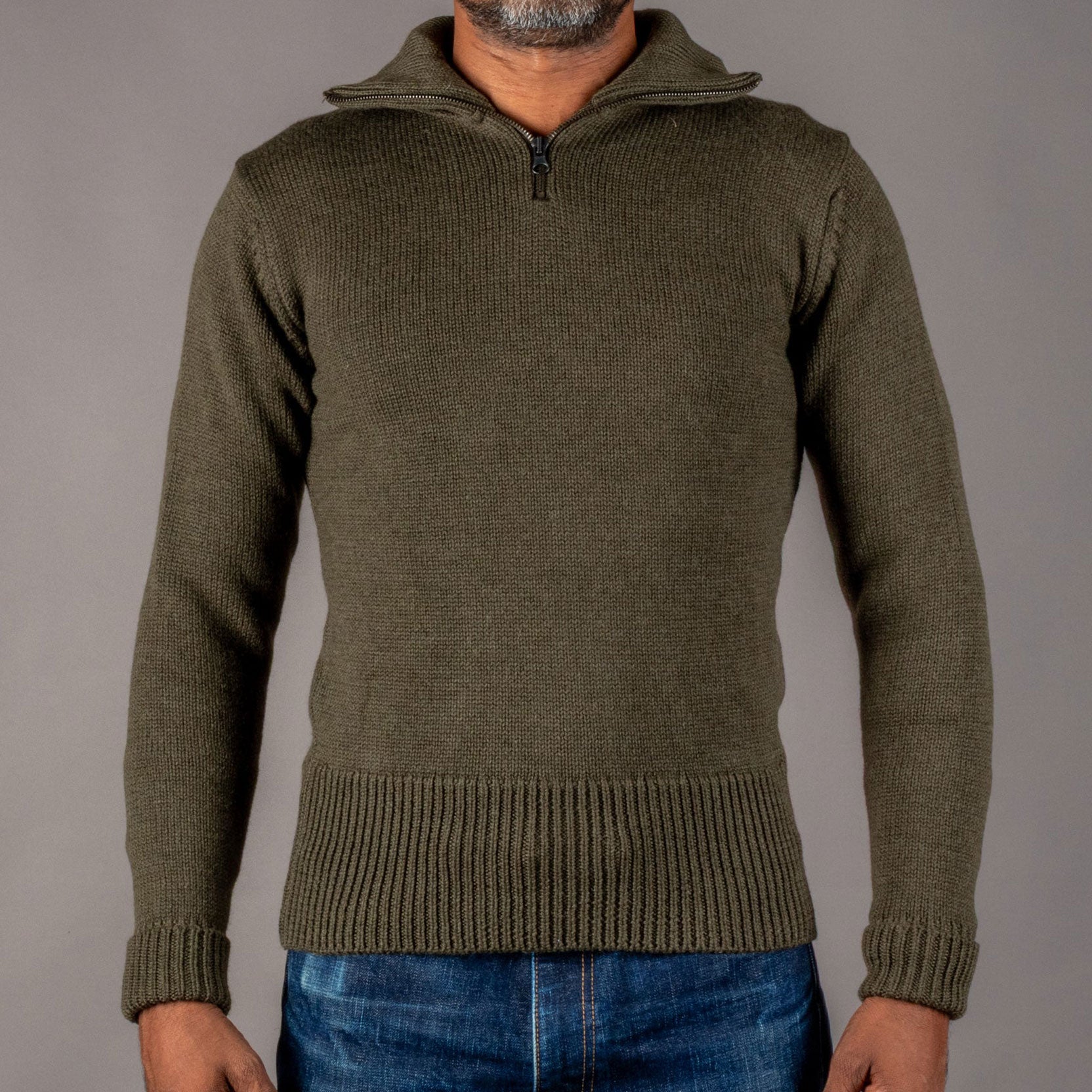 Pike Brothers1948 Troyer Strickpullover Army GreenPulloverBritish Parts Luzern
