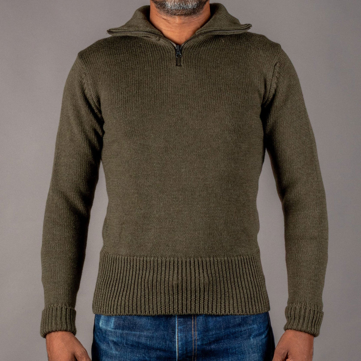 Pike Brothers1948 Troyer Strickpullover Army GreenPulloverBritish Parts Luzern