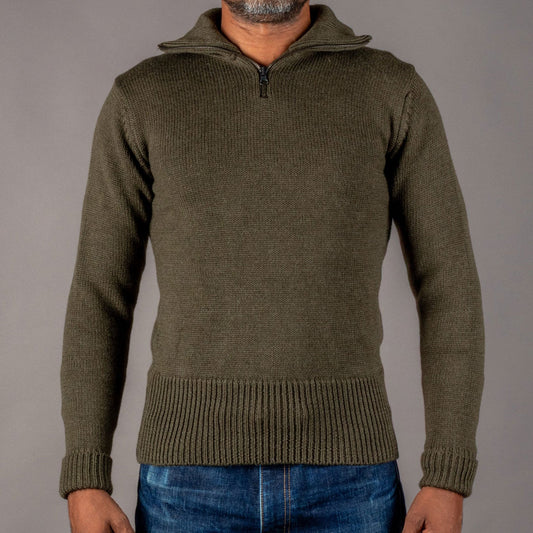 Pike Brothers1948 Troyer Strickpullover Army GreenPulloverBritish Parts Luzern