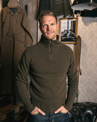 Pike Brothers1948 Troyer Strickpullover Army GreenPulloverBritish Parts Luzern