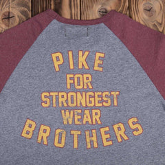 Pike Brothers1968 Baseball Shirt LS red melangeLongsleeve ShirtBritish Parts Luzern