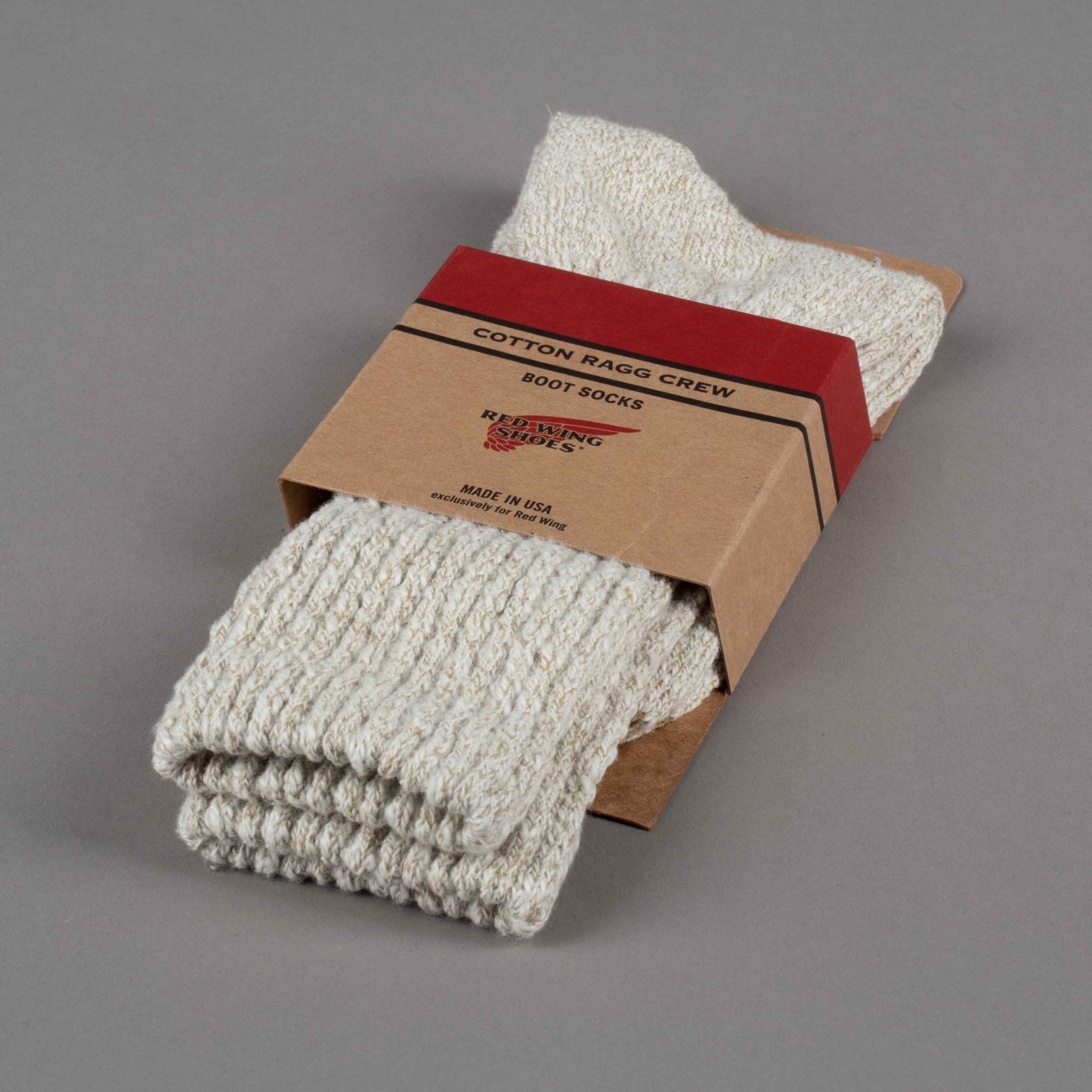 Red Wing ShoesCotton Ragg Socken in Cream / CoffeeSockenBritish Parts Luzern