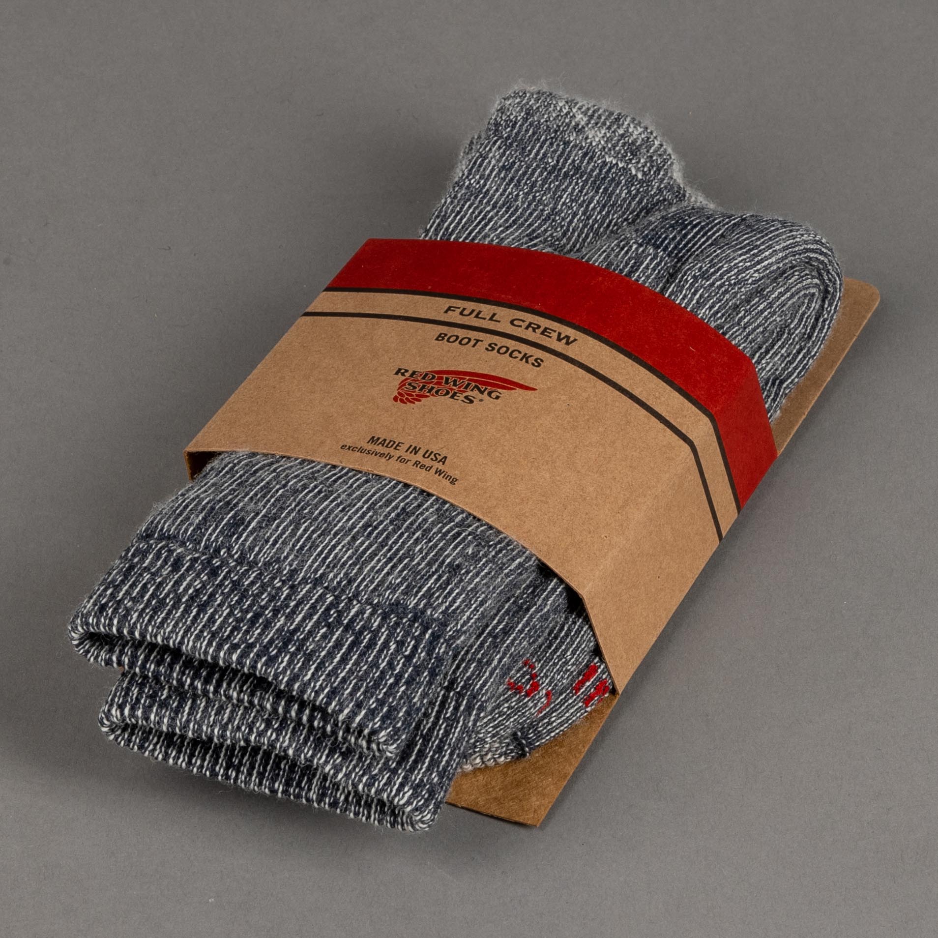 Red Wing ShoesFull Crew Socken aus Merino Wolle grauSockenBritish Parts Luzern