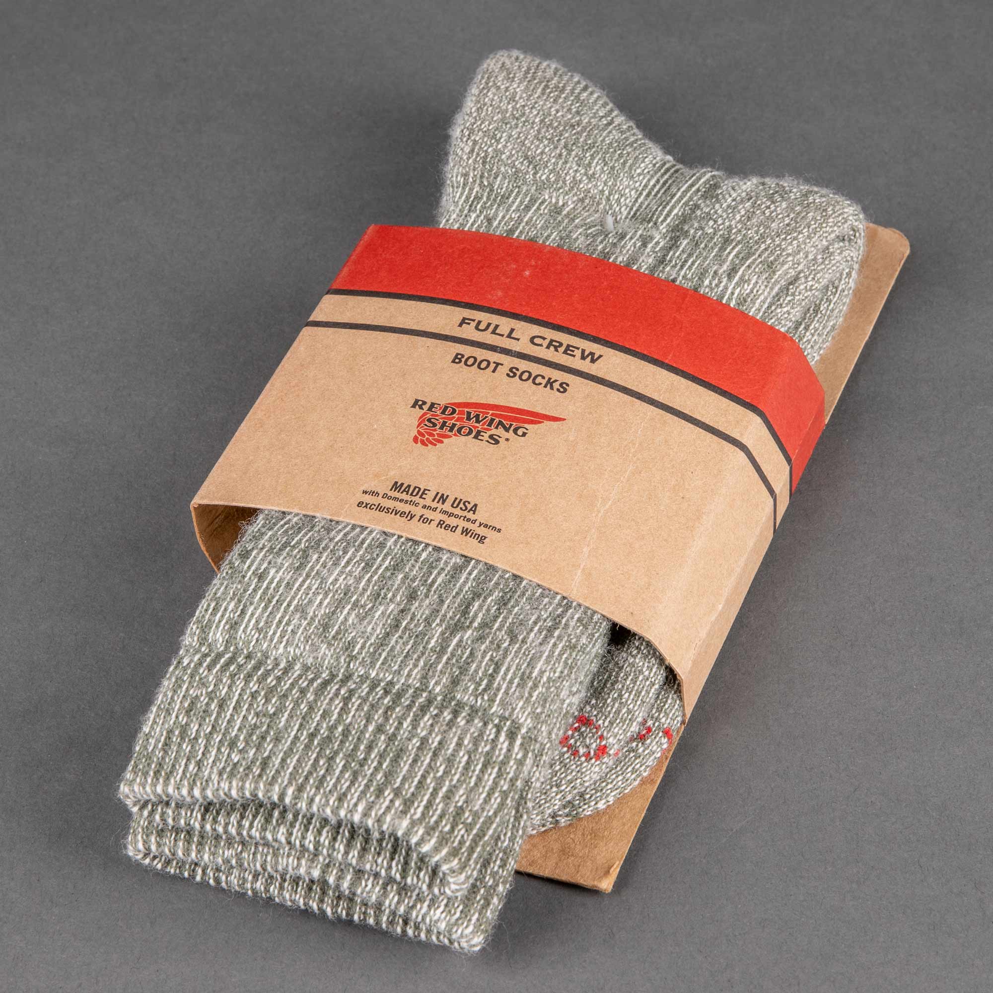 Red Wing ShoesFull Crew Socken aus Merino Wolle grünSockenBritish Parts Luzern