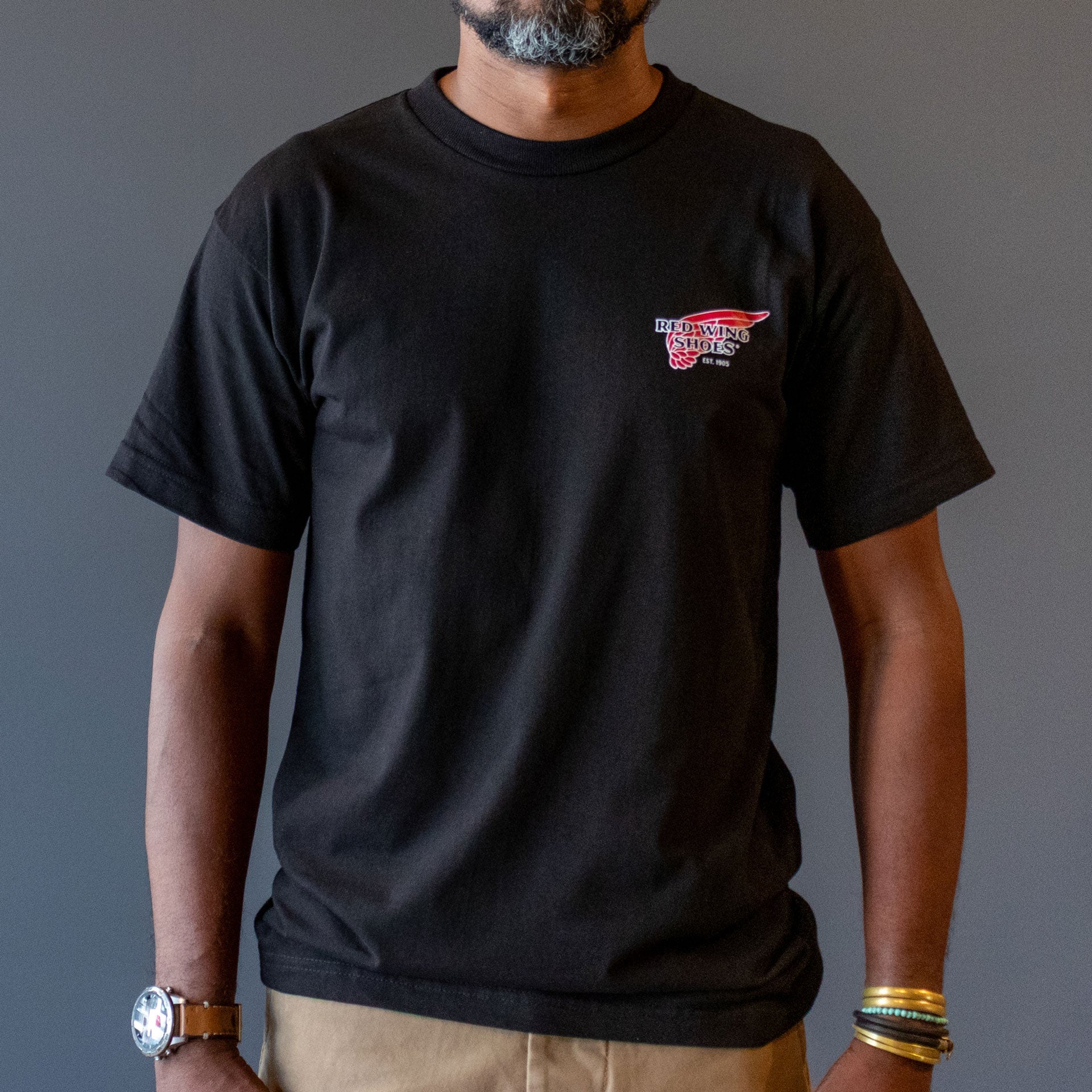 Red Wing ShoesLogo T-Shirt schwarzT-ShirtBritish Parts Luzern