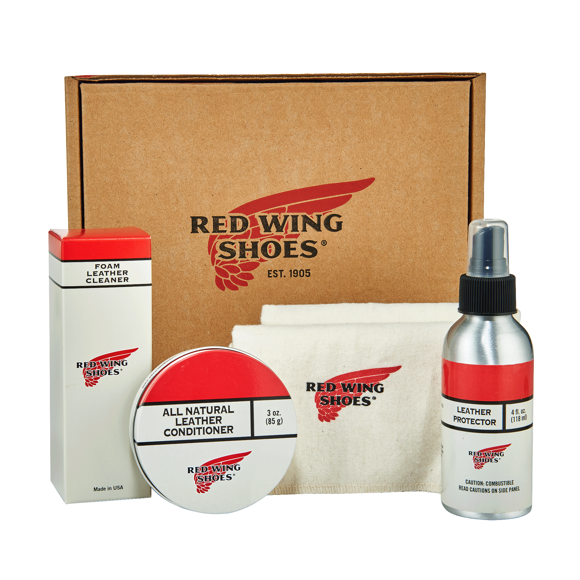 Red Wing ShoesPflege Kit für Schuhe aus Oil Tanned LederSchuhpflegeBritish Parts Luzern