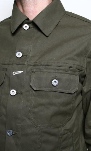 Rogue TerritoryCruiser Jacket Dry Wax Canvas OliveJackenBritish Parts Luzern