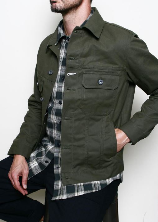 Rogue TerritoryCruiser Jacket Dry Wax Canvas OliveJackenBritish Parts Luzern