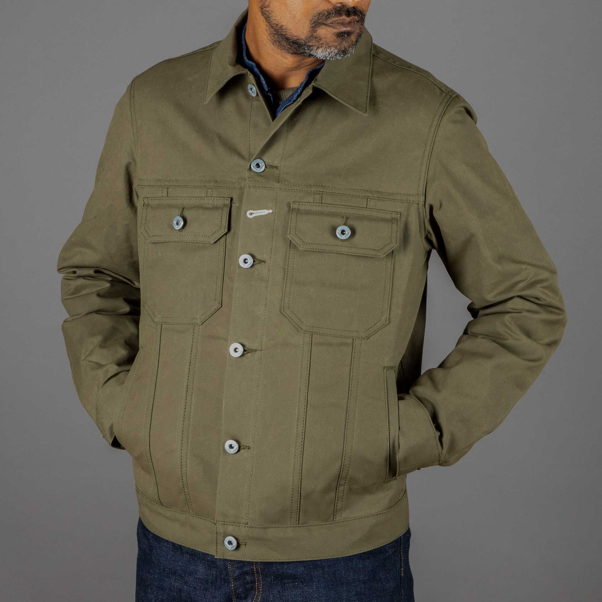 Rogue TerritoryCruiser Jacket Dry Wax Canvas OliveJackenBritish Parts Luzern