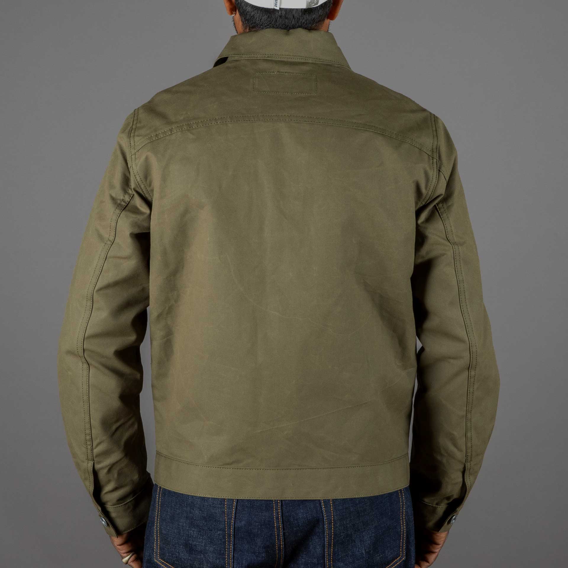 Rogue TerritoryCruiser Jacket Dry Wax Canvas OliveJackenBritish Parts Luzern