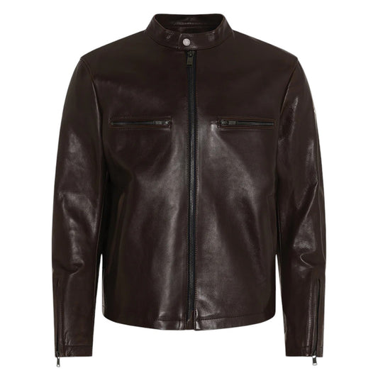 Commander Leather Jacket Brown