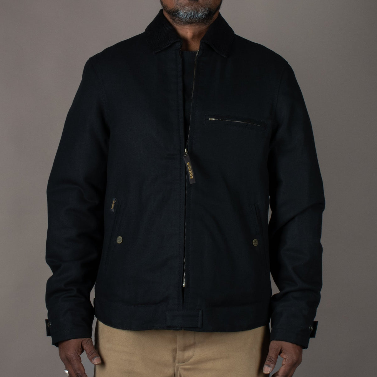 RokkerCanvas Motorcycle Jacket BlackMotorcycle JacketBritish Parts Lucerne