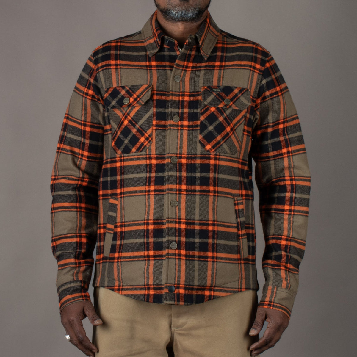 RokkerColorado Rider Shirt Orange / GreenMotorcycle JacketBritish Parts Lucerne