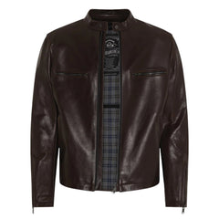 RokkerCommander Leather Jacket BrownMotorradjackeBritish Parts Luzern