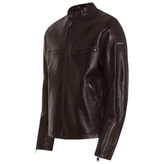 RokkerCommander Leather Jacket BrownMotorradjackeBritish Parts Luzern