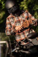 Rokker Memphis Rider Shirt Red/Grey Motorcycle Jacket British Parts Lucerne