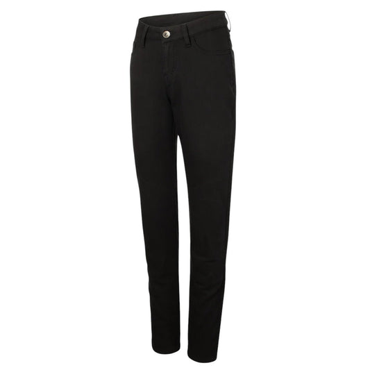 RokkerPearl Women's Motorcycle Jeans Black Motorcycle Pants British Parts Lucerne