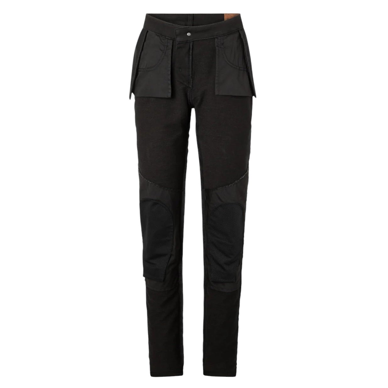 RokkerPearl Women's Motorcycle Jeans Black Motorcycle Pants British Parts Lucerne