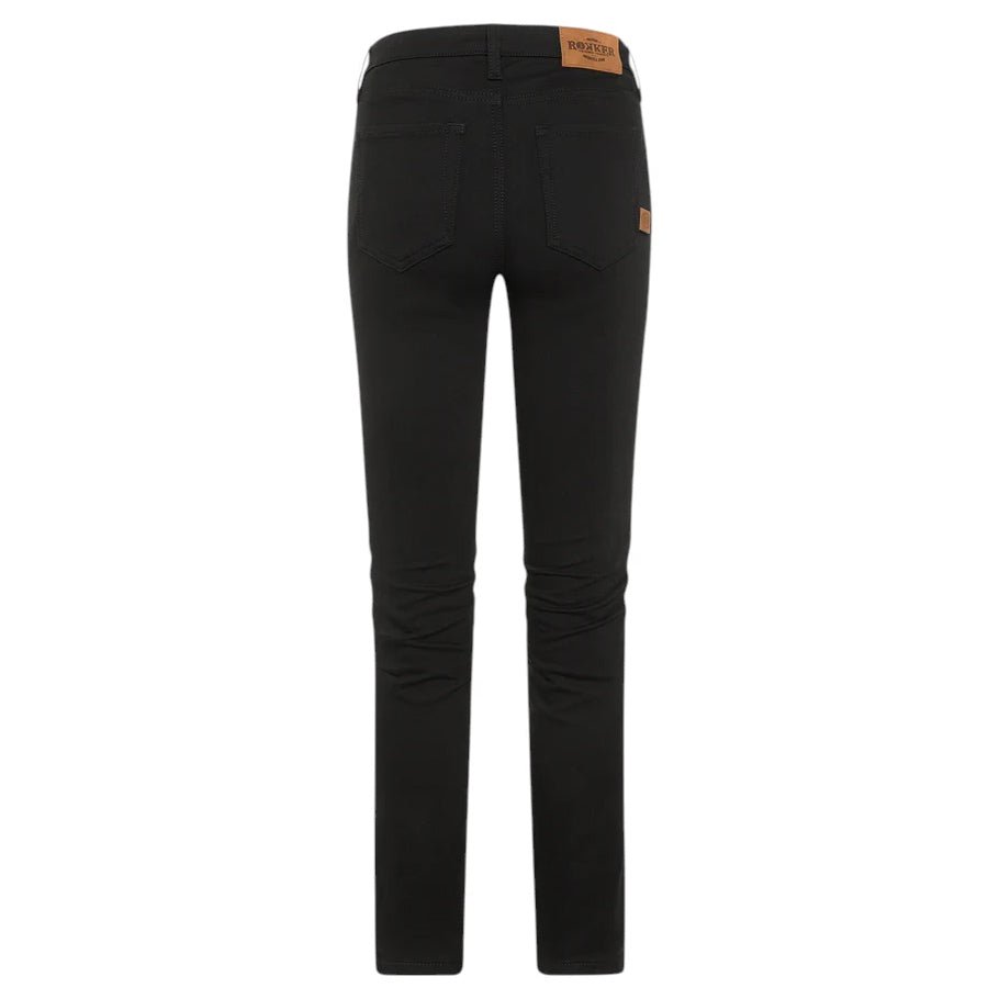 RokkerSky Women's Motorcycle Jeans Black Motorcycle Pants British Parts Lucerne